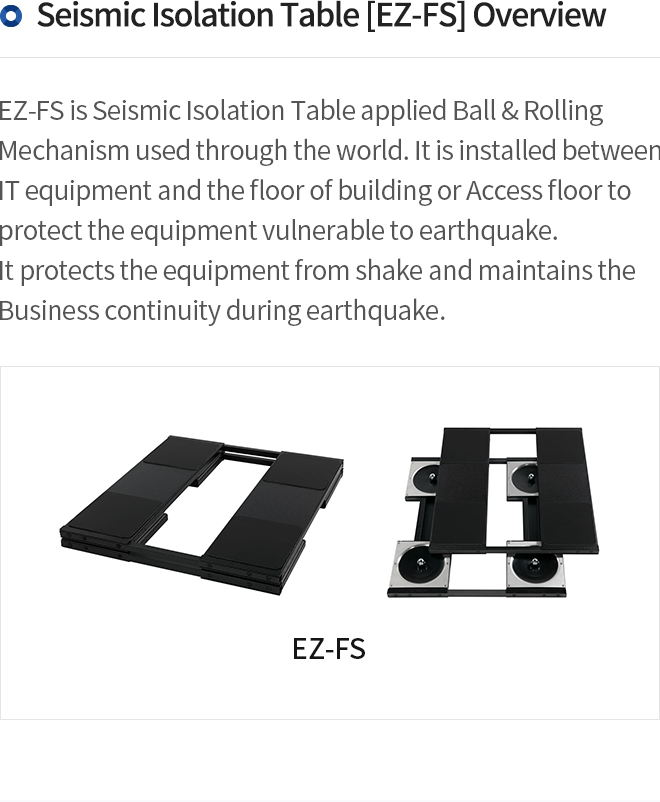 Seismic isolation table